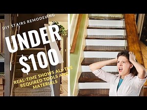 Carpet to Wood Stairs remodeling DIY YOU CAN DO IT