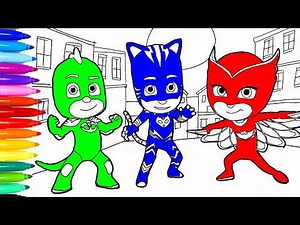 PJ Masks Coloring Book: Catboy, Gekko, Owlette, and Team Adventures!