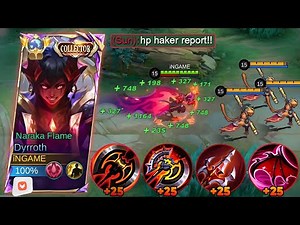 DYRROTH RED LIFESTEAL TRUE DAMAGE BUILD! NEW ABNORMAL LIFESTEAL BUG FOR BUFFED DYRROTH