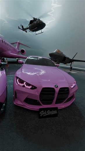 think pink 💗 #bmw #m4 #bmwm4 #lamborghini #cars #3d #cgi #blender #blender3d #caredit #carlover