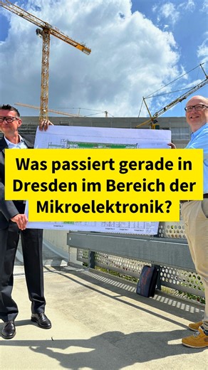 Dresden ist Europas größter und erfolgreichster Standort der Halbleiterindustrie: Jeder dritte in Europa gefertigte Mikrochip kommt von hier. 🏗️ Ein Grund für den Erfolg: Die gesamte Wertschöpfungskette ist hier vor Ort und wir nehmen euch mit zu verschiedenen Akteuren. | Stadt Dresden