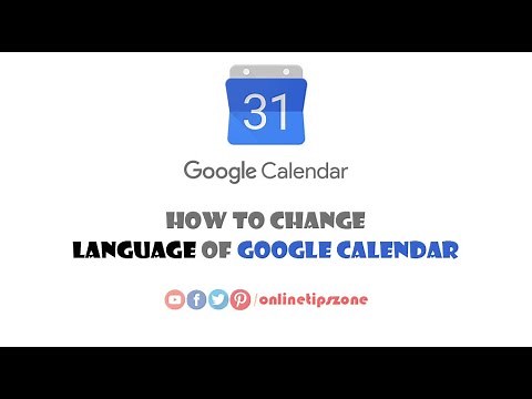 How to change Language on Google Calendar