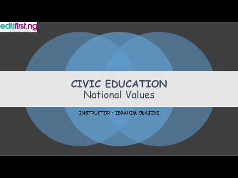 Values | Civic Education | JSS1 | 1st Term