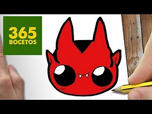 COMO DIBUJAR DEMONIO KAWAII PASO A PASO - Dibujos kawaii faciles - How to draw a DEVIL