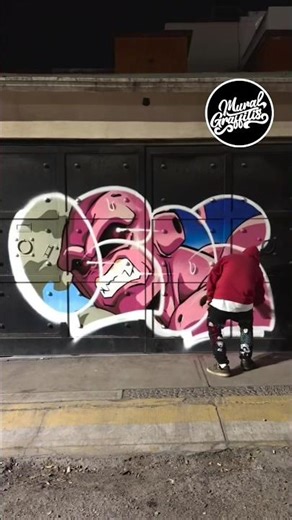 MAJIN BUU GRAFFITI 😁 #graffiti #graffitiart #dragonball