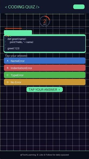 Can You Find the Error? Python Quiz #Shorts