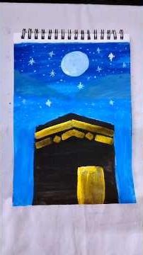 Hand Made Kaaba Sharif Painting | Peaceful Islamic Night Art” #art #calligraphy #artshorts #shorts 🕋