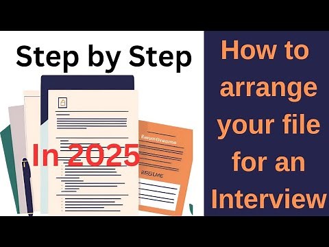 How to arrange documents in your file for an interview|Interview document list#jobinterview