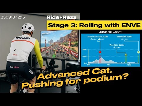 Zwift Stage 3 Race – Rolling With ENVE (Jurassic Coast Route) | RideandRazz