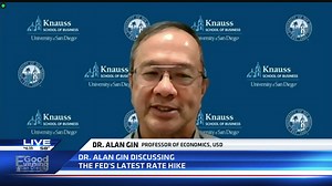 20 comments | Today, the Federal Resever announced an additional half-point interest rate hike. The key short-term rate for U.S. loans is now 4.25-4.75%. Professor of Economics Dr. Alan Gin thinks there's still hope for a soft landing. More info:https://www.kusi.com/stocks-dip-after-fed-raises-key-rates-anther-half-point/ | KUSI News | Facebook