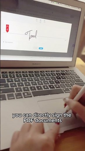 Signing PDF directly on mousepad using Stylus Pen