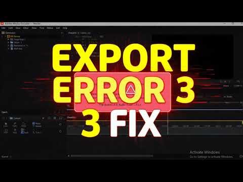 How to fix Error Code 3 when exporting in Adobe Media Encode