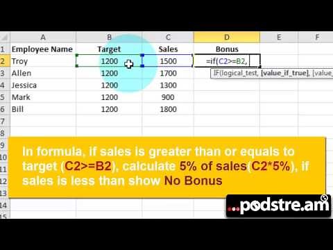 How to Calculate Bonus in Excel 2010 or Later