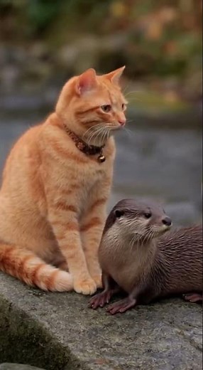 Cat & Otter’s Unbelievable Friendship 🐱🦦 | So Adorable! 😍