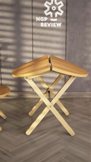 Amazing Plywood Table And Stools That Folds Flat. DIY Plywood Furniture Concept
