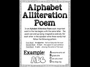 Alphabet Alliteration Poem By Ms. Johnson