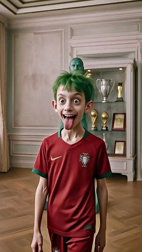 Ronaldo’s Son Shaves His Dad’s Head… And It Goes TOO FAR! #ai #football #fruit #animals #viral
