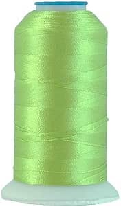 Threadart Polyester Machine Embroidery Thread by The Spool - 1000M - 40wt - Hundreds of Color Options - Lime Green - No. 675