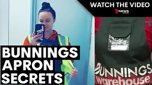 Bunnings worker's new apron detail.