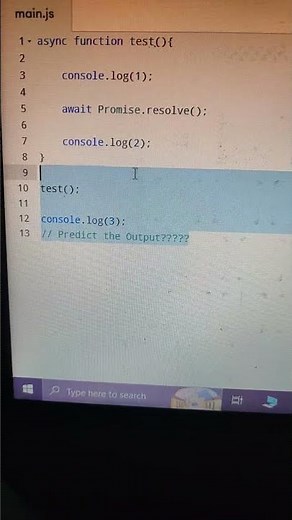 JavaScript Interview Question 🤯 Predict the Output | Async/Await Trick #shorts