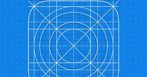 FREE (freebies) EPS iOS 14 (iOS14), iOS 13 (iOS13), iOS 12 (iOS12), iOS 11 (iOS11), iOS 10 (iOS10), iOS 9 (iOS9), iOS 8 (iOS8) and iOS 7 (iOS7) App Icon Grid Template Vector Illustration