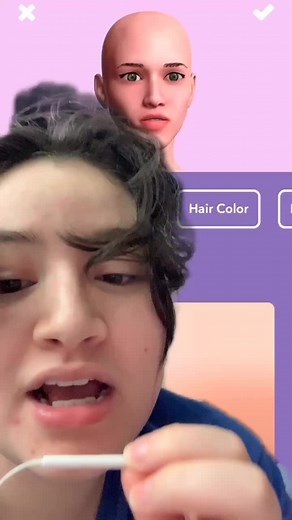 Transforming into Billie Eilish on Itsme App