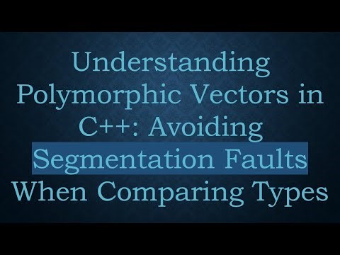 Understanding Polymorphic Vectors in C+ + : Avoiding Segmentation Faults When Comparing Types