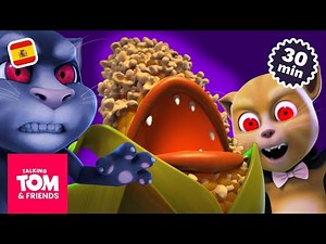 Vampiros y palomitas. Maratón de películas de terror (Halloween especial de Talking Tom & Friends)