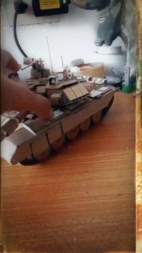 Cardboard T-90A Tank DIY Project and Edit