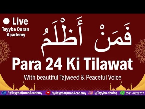 Para 24 Ki Live Tilawat | فَمَنْ أَظْلَمُ | Quran Seekhna Asan