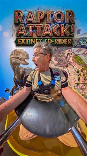 MY CO-PILOT IS EXTINCT! 😱 VelociRaptor LAUNCH Attack! #rolleroaster #imgworlds
