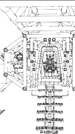 Illustration style of Eagle front section and cockpit. #NASA #Netflix #scifi #film | Space:1999 by Nick Macarty