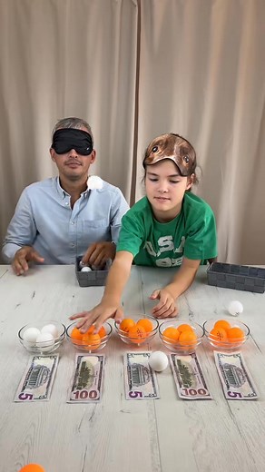 45K views · 174 reactions | Dad vs Daughter: Blindfold Ping Pong Battle!  #family #play #challenge #game #familygames #games | Gheorghe | Facebook