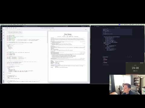 Working on resume and project showcase