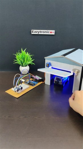 Automatic Open and Close Garage Using Arduino UNO #automaticdoor #tollgate #arduinoproject #robot