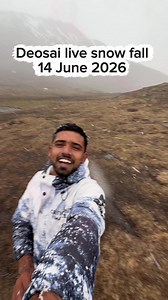 Live snowfall in June at Deosai - Deosai June snow live