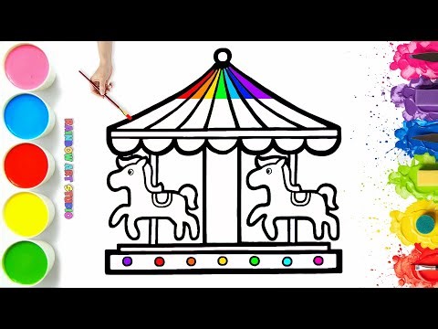 🎠🐎🎶 How To Draw a Magical Carousel | Easy Step By Step Tutorial #55