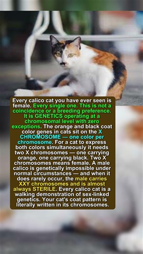 Why Every Calico Cat Is Female: The Science Is Truly Mind-Blowing #cat #animal