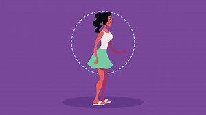 Young girl walking character animation | Premium Stock Video Footage