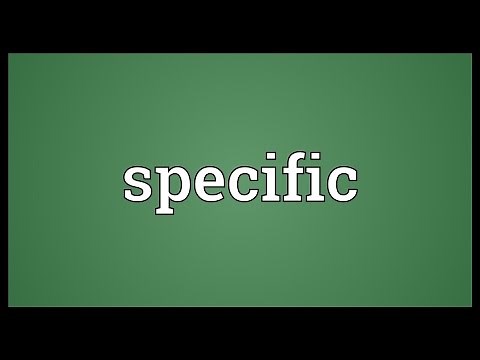 Specific Meaning