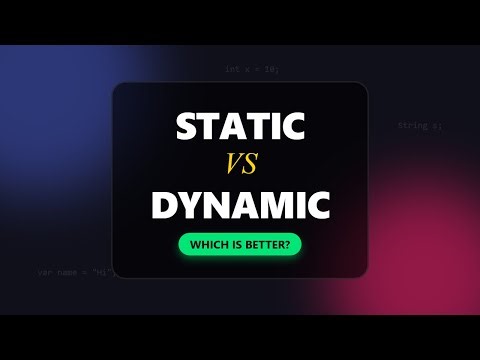 Static vs Dynamic Typing: Which is Better? (Programming Basics)