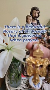The St. Joseph Rosary can be prayed on regular Rosary beads. 1. Opening Prayers: On the Cross of the Rosary: Pray the Sign of the Cross and the Apostles’ Creed. On the first bead: Pray the Our Father. On the next three beads: Pray the following prayer to Saint Joseph for purity, fidelity, and humility: Hail Joseph, Son of David, spouse of Mary. Blessed art thou among patriarchs, and blessed is thy Holy Family. Holy Joseph, Guardian of Jesus, pray for us sinners now, and at the hour of our death.