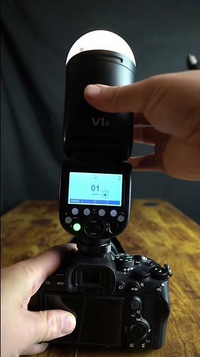 Camera Flash tip for beginners - Godox v1 lamp mode #shorts