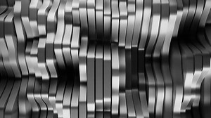 Metallic waves transforming in a seamless loop. Design