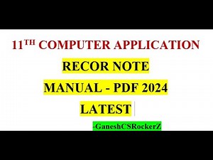11th STD Computer Application || How to Write Practical Record Note instructions | Record Manual PDF