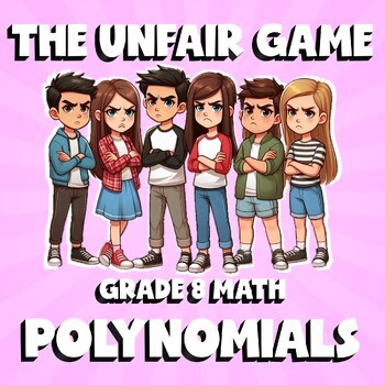 Polynomials THE UNFAIR GAME - No Prep Grade 8 Math Review