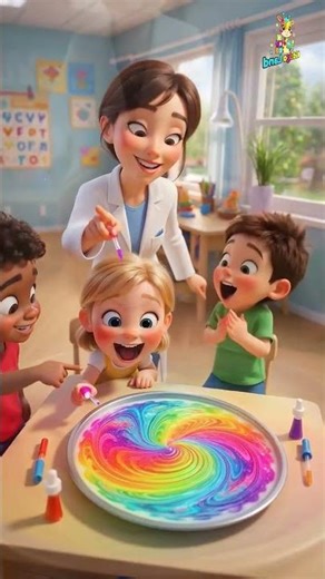 Magic Milk Colors Experiment | Amazing Color Science for Kids |#shorts