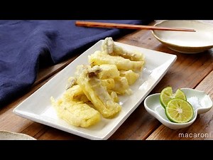 【エリンギの天ぷら】さっくり揚がる！エリンギ1つで簡単おつまみ♪｜macaroni（マカロニ）