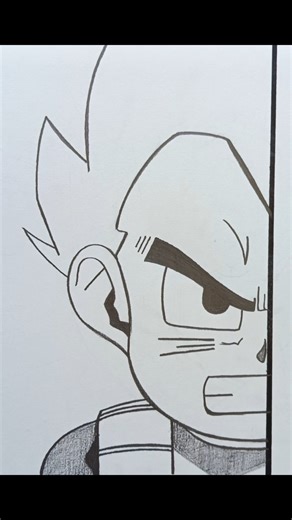 How to draw Kid Vegeta easy for beginners ✨ #drawingtutorial #art #anime #vegeta #dragonball