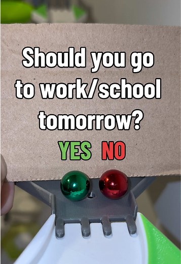 Marble Race: YES or NO for Work/School?